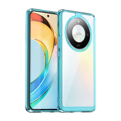 For Honor Magic6 Lite 5G Colorful Series Acrylic Hybrid TPU Phone Case(Transparent Blue) - Honor Cases by buy2fix | Online Shopping UK | buy2fix