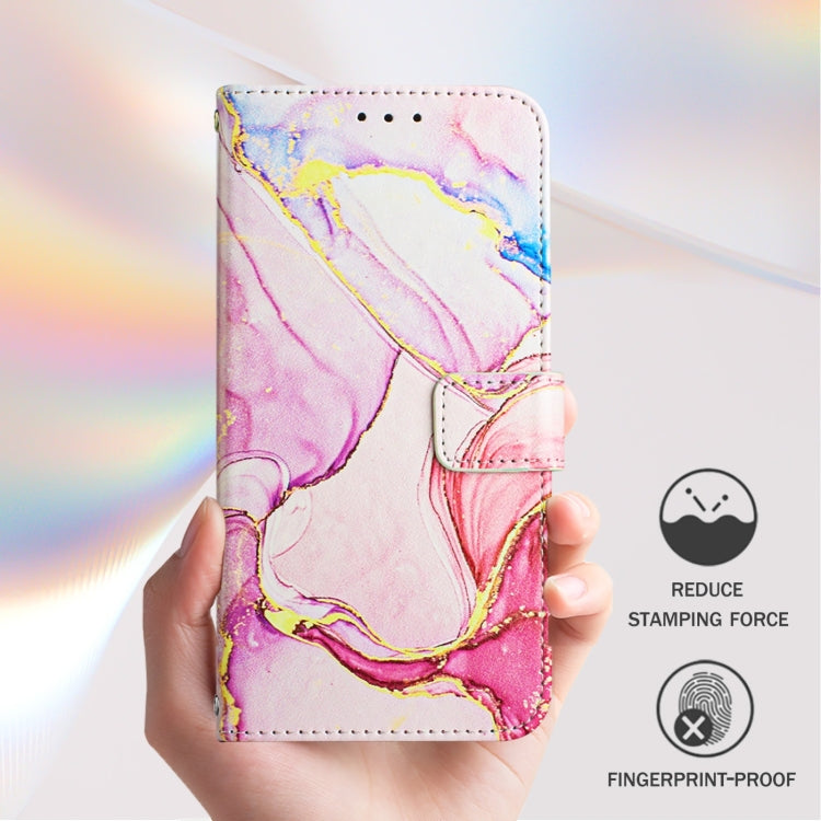 For iPhone 16 Pro PT003 Marble Pattern Flip Leather Phone Case(Rose Gold LS005) - iPhone 16 Pro Cases by buy2fix | Online Shopping UK | buy2fix