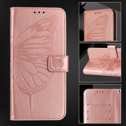 For iPhone SE 2024 Embossed Butterfly Leather Phone Case(Rose Gold) - More iPhone Cases by buy2fix | Online Shopping UK | buy2fix