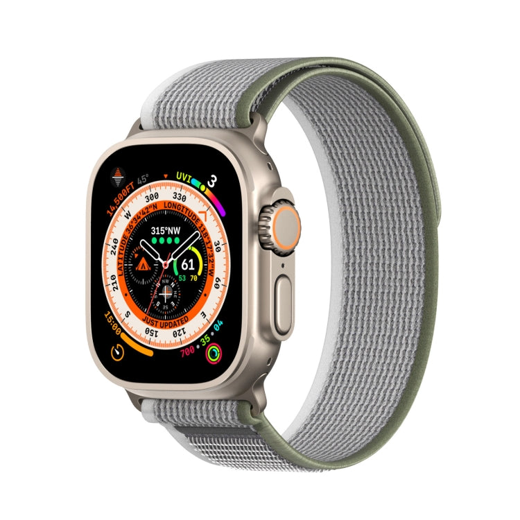 For Apple Watch 4 44mm DUX DUCIS YJ Series Nylon Watch Band(Green Grey) - Watch Bands by DUX DUCIS | Online Shopping UK | buy2fix