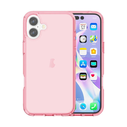 For iPhone 16 Plus Shockproof Terminator Transparent Phone Case(Pink) - iPhone 16 Plus Cases by buy2fix | Online Shopping UK | buy2fix