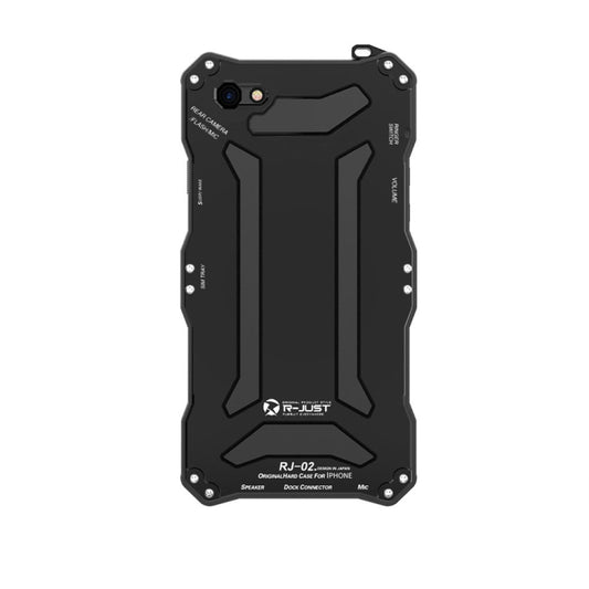 For iPhone 6s / 6 R-JUST Pure Color Shockproof Dustproof Armor Metal Protective Case(Black) - More iPhone Cases by R-JUST | Online Shopping UK | buy2fix