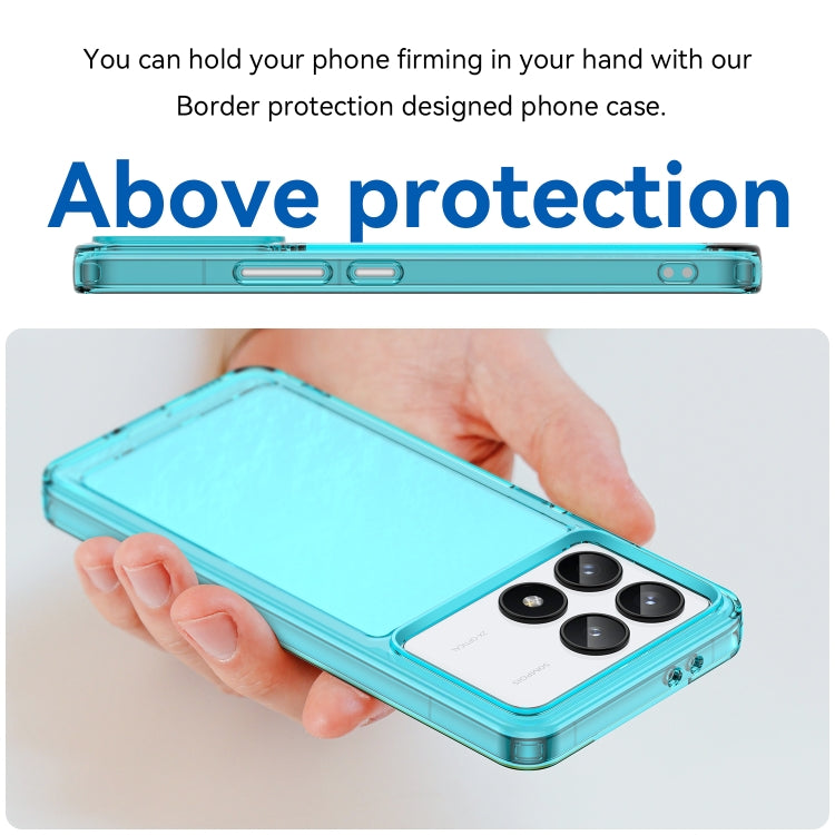 For Xiaomi Redmi K70 Pro Candy Series TPU Phone Case(Transparent Blue) - K70 Pro Cases by buy2fix | Online Shopping UK | buy2fix