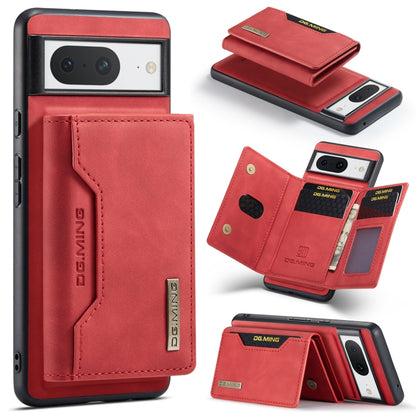 For Google Pixel 8 DG.MING M2 Series 3-Fold Multi Card Bag + Magnetic Phone Case(Red) - Google Cases by DG.MING | Online Shopping UK | buy2fix