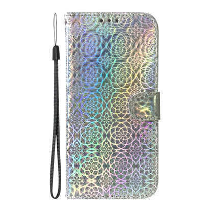 For Samsung Galaxy S23 FE 5G Colorful Magnetic Buckle Leather Phone Case(Silver) - Galaxy S23 FE 5G Cases by buy2fix | Online Shopping UK | buy2fix