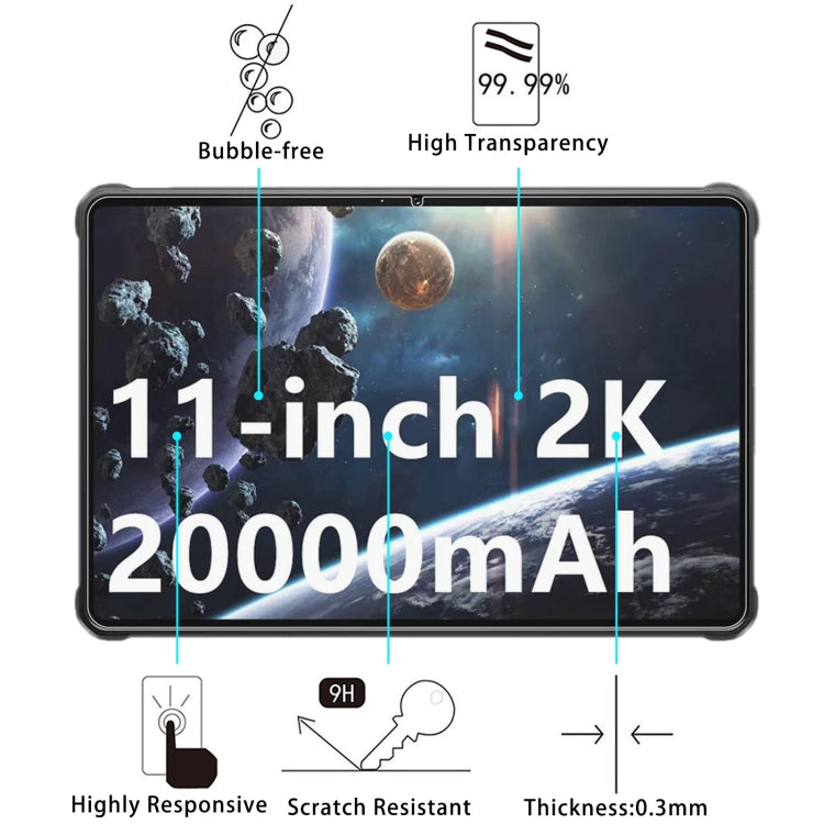 For Oukitel RT8 Tab 2pcs 9H 0.3mm Explosion-proof Tempered Glass Film - Others by buy2fix | Online Shopping UK | buy2fix