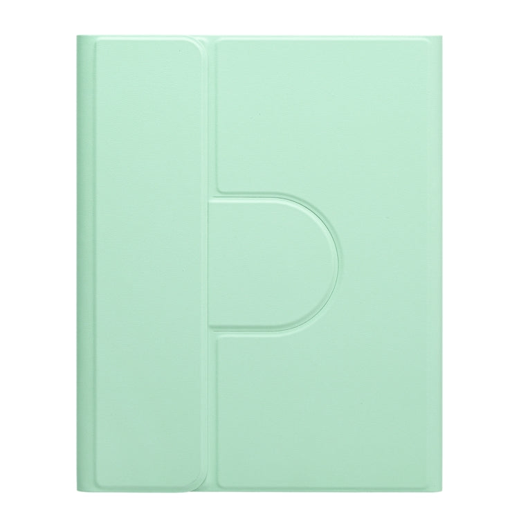 For iPad Air 2022 / iPad Pro 11 2021 Round Button 360 Degree Rotatable Bluetooth Keyboard Leather Case(Mint Green) - Universal by buy2fix | Online Shopping UK | buy2fix