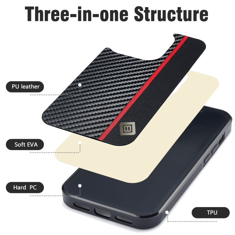 For Samsung Galaxy S22 Ultra LC.IMEEKE 3 in 1 Carbon Fiber Texture Shockproof Phone Case(Black) - Galaxy S22 Ultra 5G Cases by LC.IMEEKE | Online Shopping UK | buy2fix