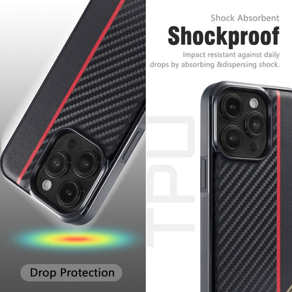 For iPhone 16 LC.IMEEKE 3 in 1 Carbon Fiber Texture Shockproof Phone Case(Black) - iPhone 16 Cases by LC.IMEEKE | Online Shopping UK | buy2fix