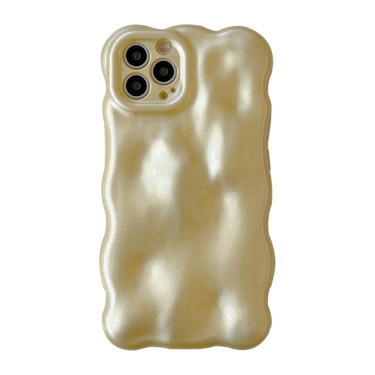 For iPhone 16 Pro Max Wave Bubbles TPU Phone Case(Pearlescent Yellow) - iPhone 16 Pro Max Cases by buy2fix | Online Shopping UK | buy2fix