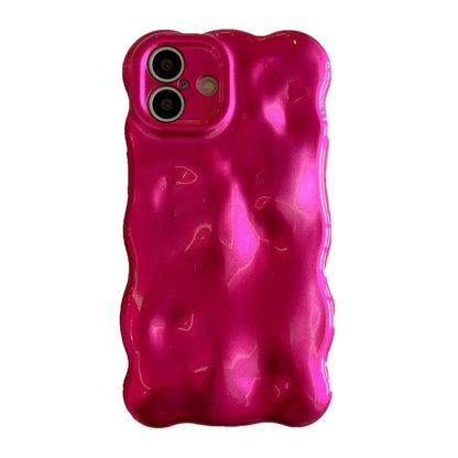 For iPhone 16 Wave Bubbles TPU Phone Case(Red) - iPhone 16 Cases by buy2fix | Online Shopping UK | buy2fix