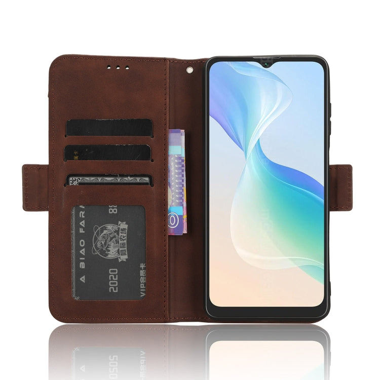 For Blackview Oscal C30 / C30 Pro Skin Feel Calf Texture Card Slots Leather Phone Case(Brown) - More Brand by buy2fix | Online Shopping UK | buy2fix