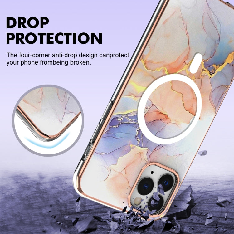 For iPhone 11 Pro Max Marble Pattern Dual-side IMD Magsafe TPU Phone Case(White Marble) - iPhone 11 Pro Max Cases by buy2fix | Online Shopping UK | buy2fix