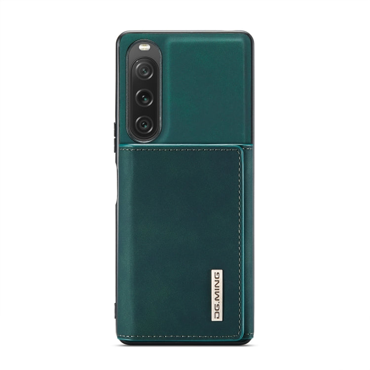 For Sony Xperia 10 V DG.MING M1 Series 3-Fold Multi Card Wallet + Magnetic Phone Case(Green) - Sony Cases by DG.MING | Online Shopping UK | buy2fix