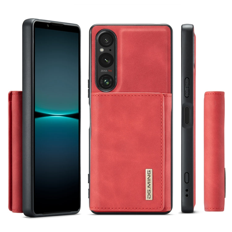 For Sony Xperia 1 VI DG.MING M1 Series 3-Fold Multi Card Wallet + Magnetic Phone Case(Red) - Sony Cases by DG.MING | Online Shopping UK | buy2fix