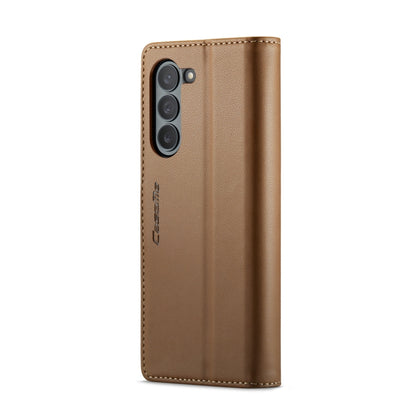 For Samsung Galaxy Z Fold6 5G CaseMe 023 Butterfly Buckle Litchi Texture RFID Anti-theft Leather Phone Case(Brown) - Galaxy Z Fold6 5G Cases by CaseMe | Online Shopping UK | buy2fix