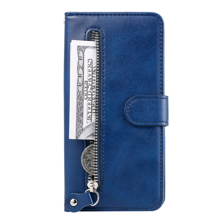 For Xiaomi Redmi K70 / K70 Pro Fashion Calf Texture Zipper Leather Phone Case(Blue) - K70 Pro Cases by buy2fix | Online Shopping UK | buy2fix