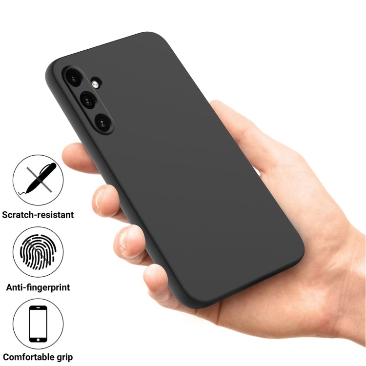 For Samsung Galaxy F55 / C55 5G Pure Color Liquid Silicone Shockproof Phone Case(Black) - Galaxy Phone Cases by buy2fix | Online Shopping UK | buy2fix