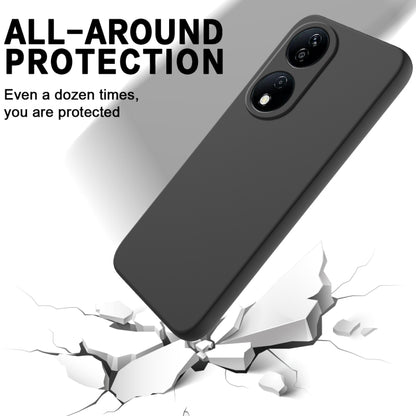 For Honor 90 Smart Pure Color Liquid Silicone Shockproof Phone Case(Black) - Honor Cases by buy2fix | Online Shopping UK | buy2fix
