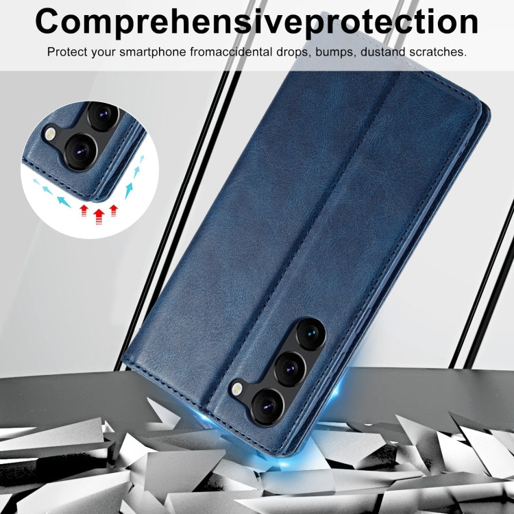 For Samsung Galaxy S24 LC.IMEEKE RFID Anti-theft Leather Phone Case(Blue) - Galaxy S24 5G Cases by LC.IMEEKE | Online Shopping UK | buy2fix