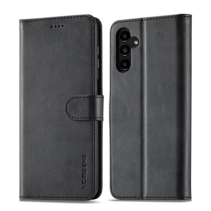 For Samsung Galaxy A55 5G LC.IMEEKE Calf Texture Leather Phone Case(Black) - Galaxy Phone Cases by LC.IMEEKE | Online Shopping UK | buy2fix