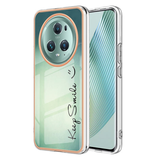 For Honor Magic 5 Pro Electroplating Marble Dual-side IMD Phone Case(Smile) - Honor Cases by buy2fix | Online Shopping UK | buy2fix