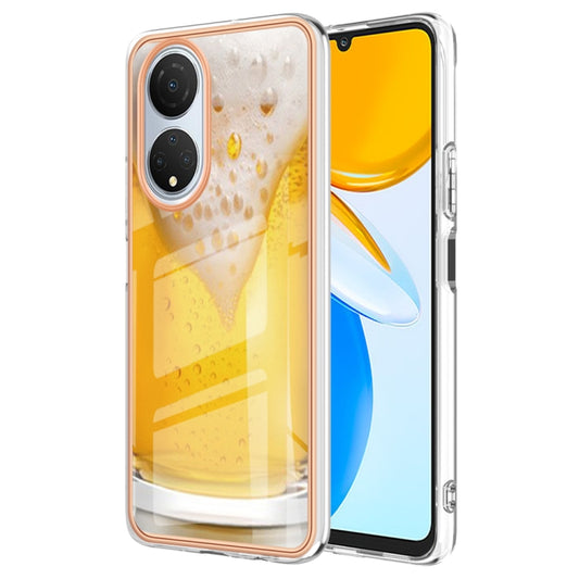 For Honor X7 Electroplating Marble Dual-side IMD Phone Case(Draft Beer) - Honor Cases by buy2fix | Online Shopping UK | buy2fix