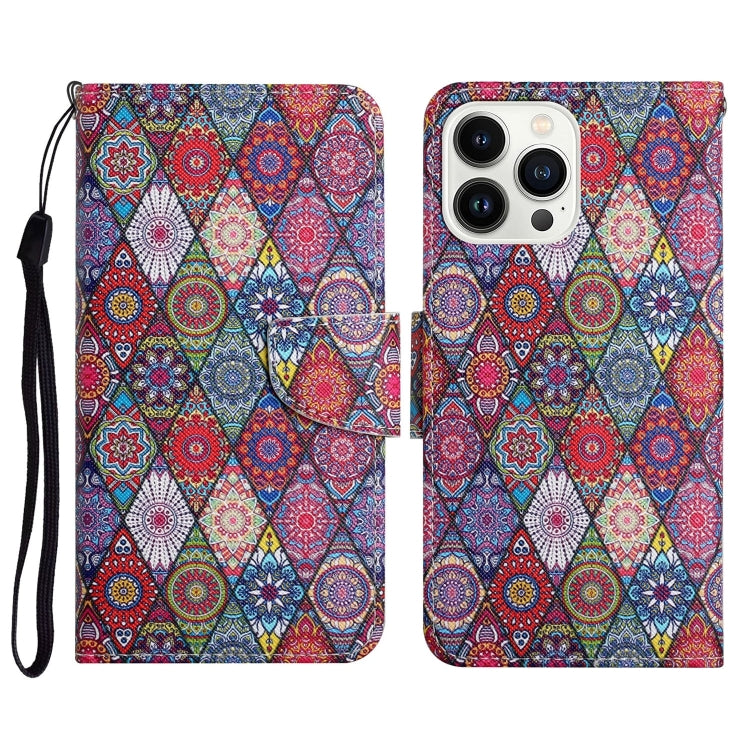 For iPhone 16 Pro Max 3D Colored Drawing Flip Leather Phone Case(Kaleidoscope) - iPhone 16 Pro Max Cases by buy2fix | Online Shopping UK | buy2fix