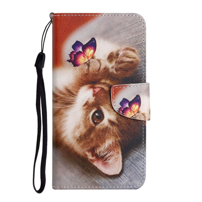 For iPhone 16 Pro Max 3D Colored Drawing Flip Leather Phone Case(Butterfly Cat) - iPhone 16 Pro Max Cases by buy2fix | Online Shopping UK | buy2fix