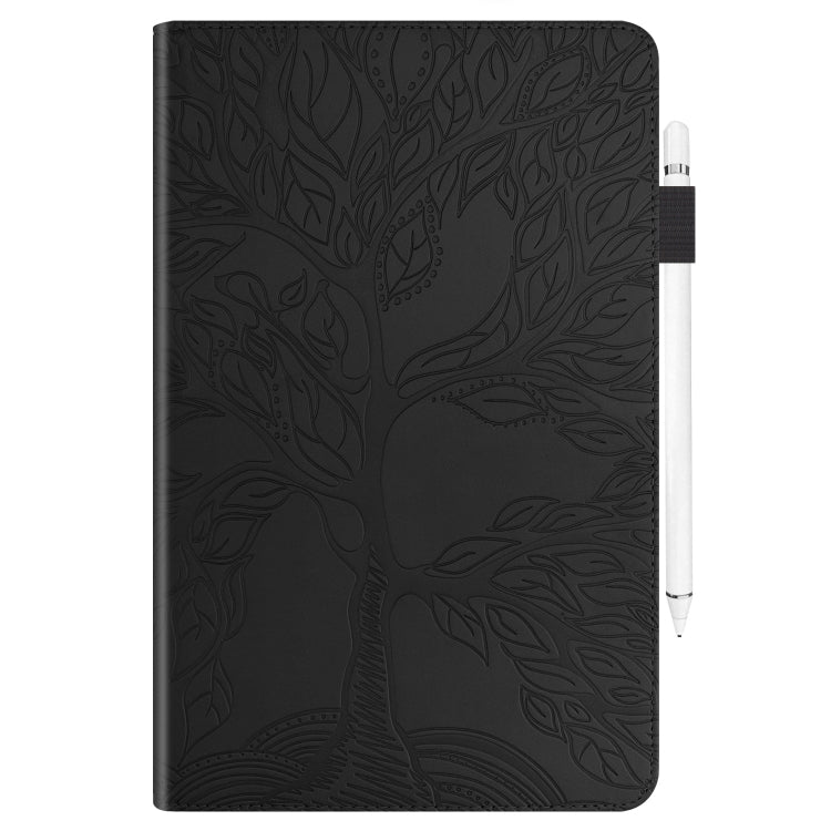 For Samsung Galaxy Tab S9 Ultra Life Tree Series Horizontal Flip Leather Tablet Case(Black) - Galaxy Tab S9 Ultra Cases by buy2fix | Online Shopping UK | buy2fix