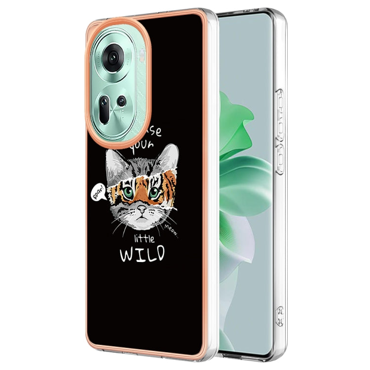 For OPPO Reno11 5G Global Electroplating Marble Dual-side IMD Phone Case(Natural Growth) - Reno11 Cases by buy2fix | Online Shopping UK | buy2fix