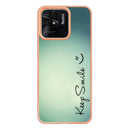 For Xiaomi Redmi 10C Electroplating Marble Dual-side IMD Phone Case(Smile) - Xiaomi Cases by buy2fix | Online Shopping UK | buy2fix