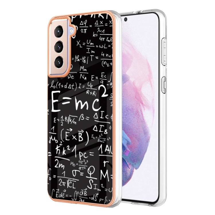 For Samsung Galaxy S21+ 5G Electroplating Marble Dual-side IMD Phone Case(Equation) - Galaxy S21+ 5G Cases by buy2fix | Online Shopping UK | buy2fix