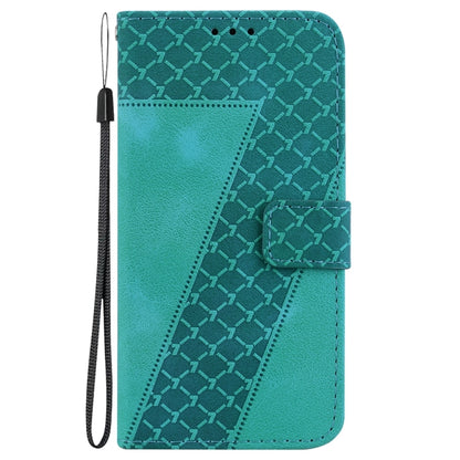 For Samsung Galaxy S24+ 5G 7-shaped Embossed Leather Phone Case(Green) - Galaxy S24+ 5G Cases by buy2fix | Online Shopping UK | buy2fix