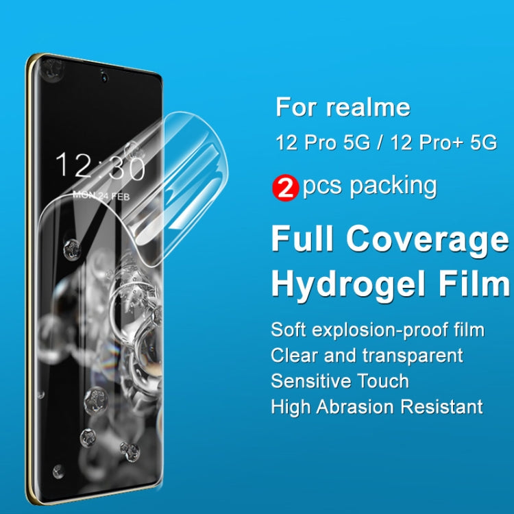 For Realme 12 Pro 5G/12 Pro+ 5G 2pcs imak Curved Full Screen Hydrogel Film Protector - Realme Tempered Glass by imak | Online Shopping UK | buy2fix