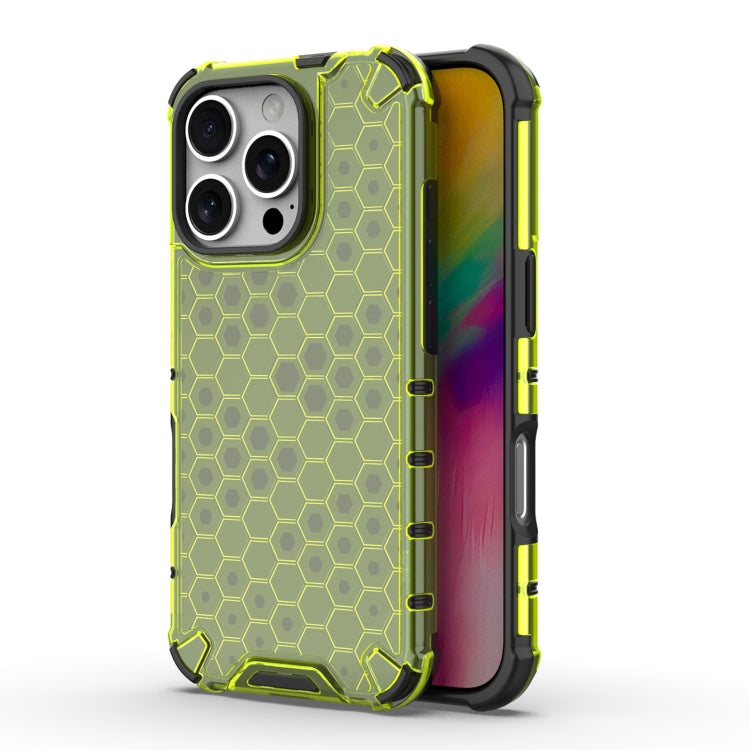 For iPhone 16 Pro Max Honeycomb Shockproof Phone Case(Green) - iPhone 16 Pro Max Cases by buy2fix | Online Shopping UK | buy2fix