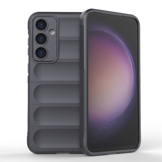 For Samsung Galaxy S23 FE 5G Magic Shield TPU + Flannel Phone Case(Dark Grey) - Galaxy S23 FE 5G Cases by buy2fix | Online Shopping UK | buy2fix