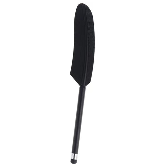 Electroplated Feather Stylus Pen(Black) - Stylus Pen by buy2fix | Online Shopping UK | buy2fix