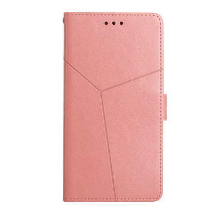 For Motorola Moto G Power 5G 2024 HT01 Y-shaped Pattern Flip Leather Phone Case(Pink) - Motorola Cases by buy2fix | Online Shopping UK | buy2fix