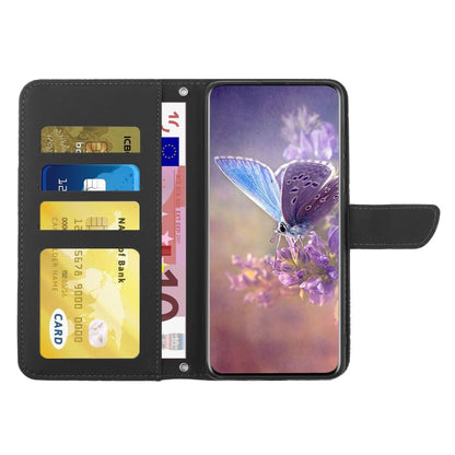 For Motorola Edge 5G 2024 HT03 Skin Feel Butterfly Embossed Flip Leather Phone Case(Black) - Motorola Cases by buy2fix | Online Shopping UK | buy2fix