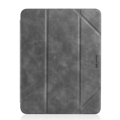 For iPad 10.2 2021 / 2020 / 2019 DG.MING See Series Horizontal Flip Leather Case with Holder & Pen Holder(Grey) - iPad 10.2 Cases by DG.MING | Online Shopping UK | buy2fix