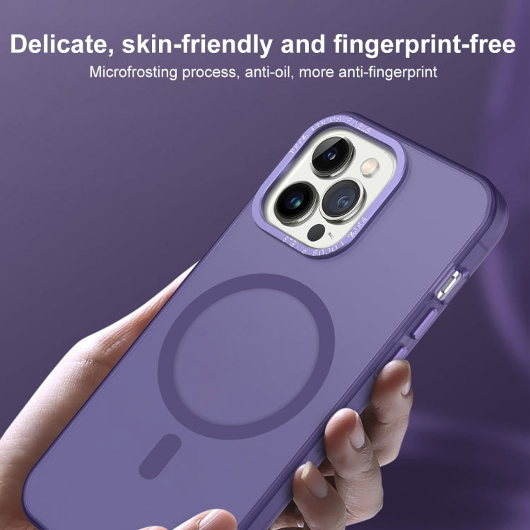 For iPhone 13 Pro Max MagSafe Frosted Translucent Mist Phone Case(Dark Purple) - iPhone 13 Pro Max Cases by buy2fix | Online Shopping UK | buy2fix