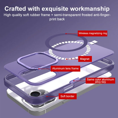 For iPhone 15 Plus MagSafe Frosted Translucent Mist Phone Case(Royal Blue) - iPhone 15 Plus Cases by buy2fix | Online Shopping UK | buy2fix