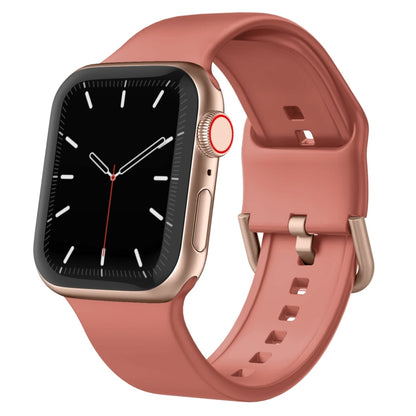 For Apple Watch SE 2022 44mm Pin Buckle Silicone Watch Band(Coral) - Watch Bands by buy2fix | Online Shopping UK | buy2fix