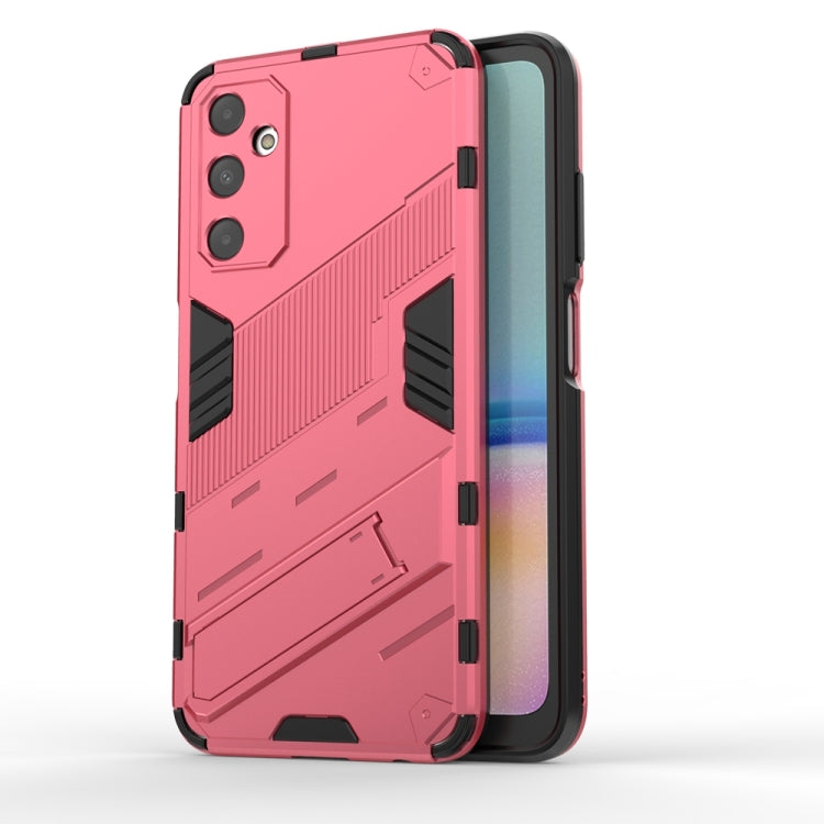 For Samsung Galaxy A05s 4G Punk Armor 2 in 1 PC + TPU Shockproof Phone Case with Invisible Holder(Light Red) - Galaxy Phone Cases by buy2fix | Online Shopping UK | buy2fix