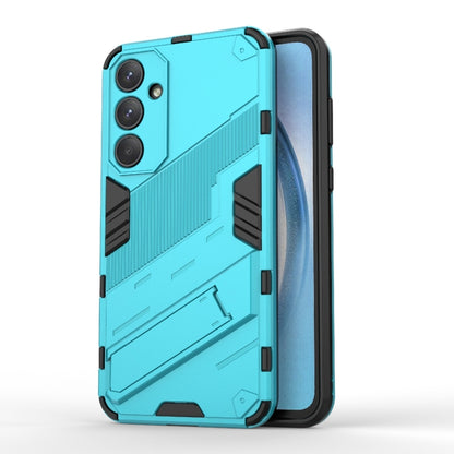 For Samsung Galaxy A55 5G Punk Armor 2 in 1 PC + TPU Shockproof Phone Case with Invisible Holder(Blue) - Galaxy Phone Cases by buy2fix | Online Shopping UK | buy2fix