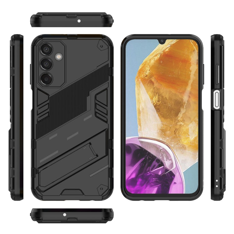 For Samsung Galaxy M15 5G Global Punk Armor 2 in 1 PC + TPU Shockproof Phone Case with Invisible Holder(Black) - Galaxy Phone Cases by buy2fix | Online Shopping UK | buy2fix