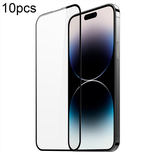 For iPhone 15 Pro 10pcs DUX DUCIS 0.33mm 9H Medium Alumina Tempered Glass Film - iPhone 15 Pro Tempered Glass by DUX DUCIS | Online Shopping UK | buy2fix