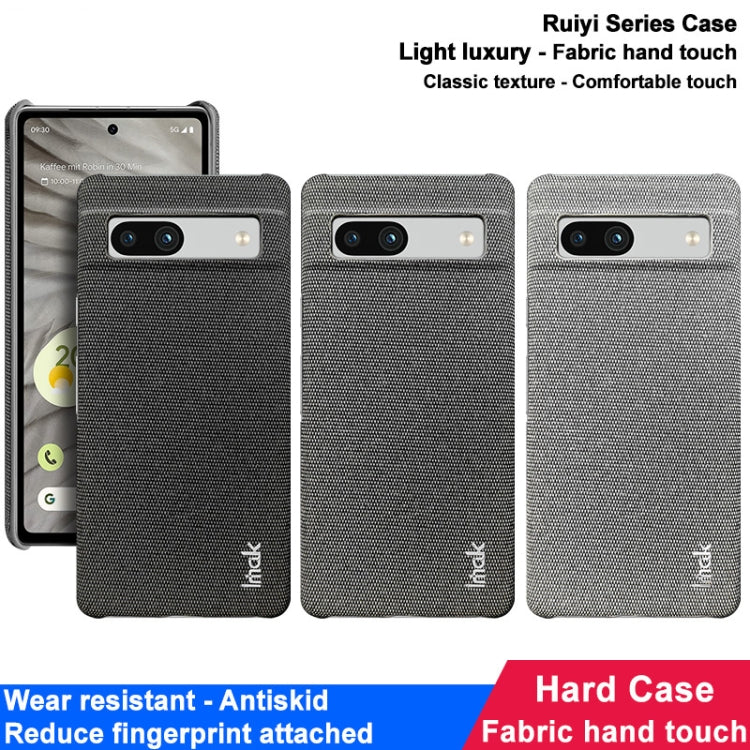 For Google Pixel 7a imak Ruiyi Series Cloth Texture PU + PC Phone Case(Black) - Google Cases by imak | Online Shopping UK | buy2fix