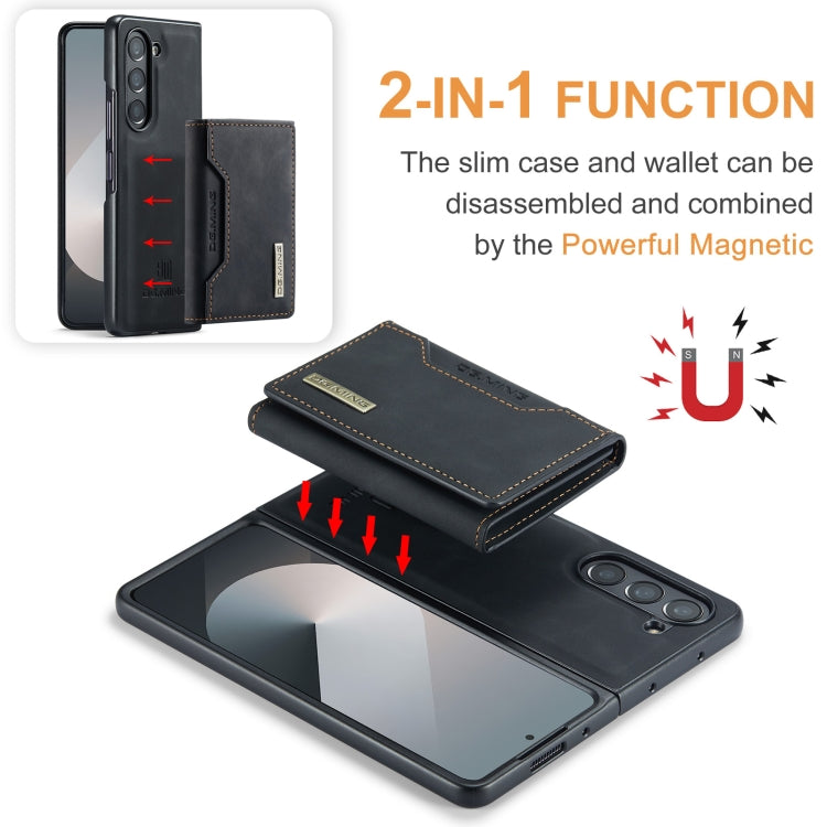 For Samsung Galaxy Z Fold6 DG.MING M2 Series 3-Fold Multi Card Bag + Magnetic Phone Case(Black) - Galaxy Z Fold6 5G Cases by DG.MING | Online Shopping UK | buy2fix